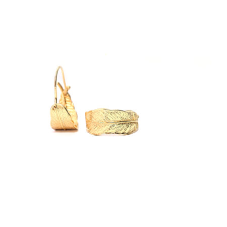 Golden Feather Whispe Earrings