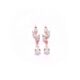 Crystal Ivy – Elegan Rose Gold Drop Earrings with Leaf Motif