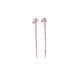 Crystal Bloom Rose Gold Threader Earrings