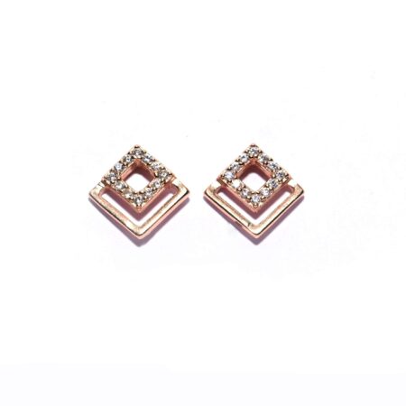 Gleaming Dual Frame Diamond Studs