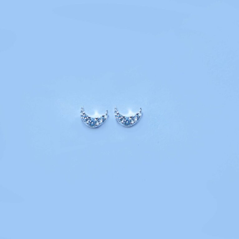 Moonlit Whisper Crescent Studs