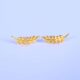 Golden Leaf Shaped Stud Earrings – Elegant & Timeless Beauty